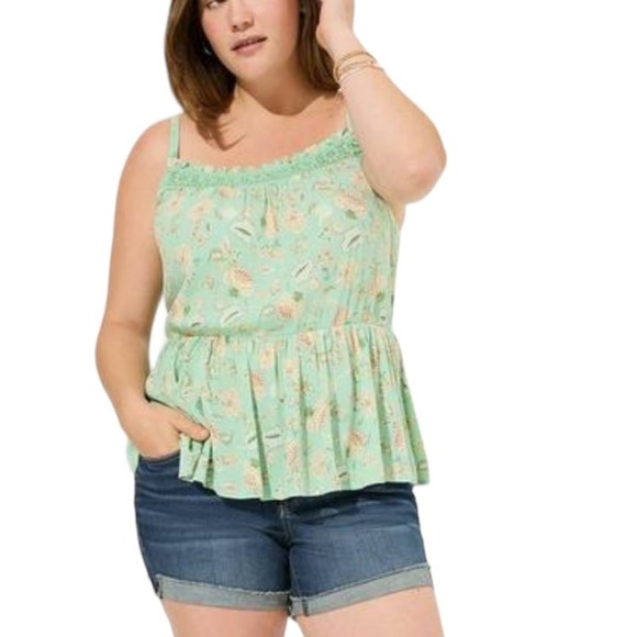 🧚 Washable Crinkle Gauze Sleeveless Crochet Tank - Picture 4 of 4